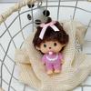 Cute Monchhichi Keychain Cartoon Monkiki Keyring Anime Figure Keychains Bag Pendant Kawaii Monchichi Toy Gifts for Carry Mini Lightweight Portable