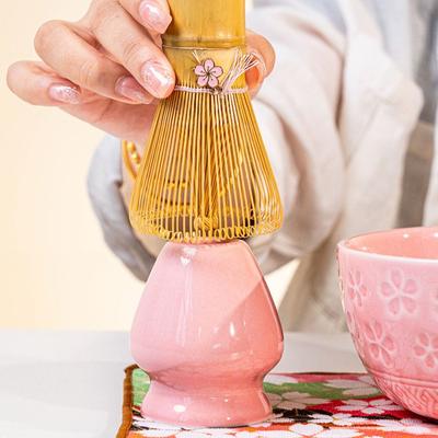 High Quality Ceramic Matcha Bowl Japanese Matcha Large Capacity Whisk Stand Holder Matcha Holder Tea Making Tools