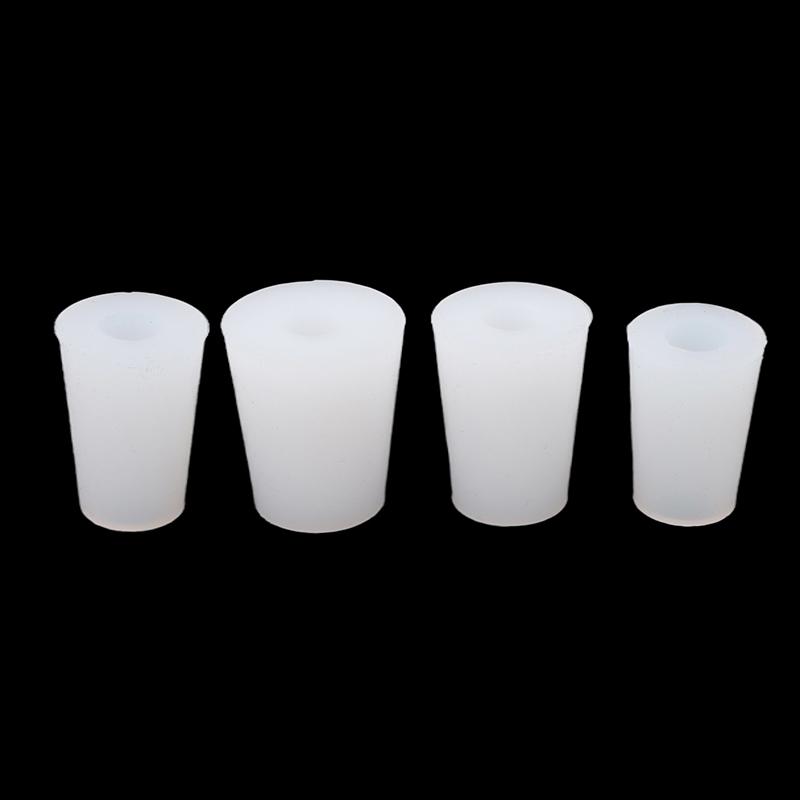 Korki do wina domowego browaru spożywczego Stożkowy silikonowy korek z pojedynczym otworem na zawór fermentacyjny, bulgotnik, zawór wydechowy fermentacyjny