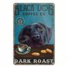 Metal Poster Labrador Coffee Lover Retro Wall Art for Home Bar Cafe