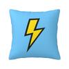 Yellow Lightning Bolts On Red Thunder Bolt Pattern Square Pillowcase Cushion Cover Pillow Case Throw Pillow Cover for Home Car