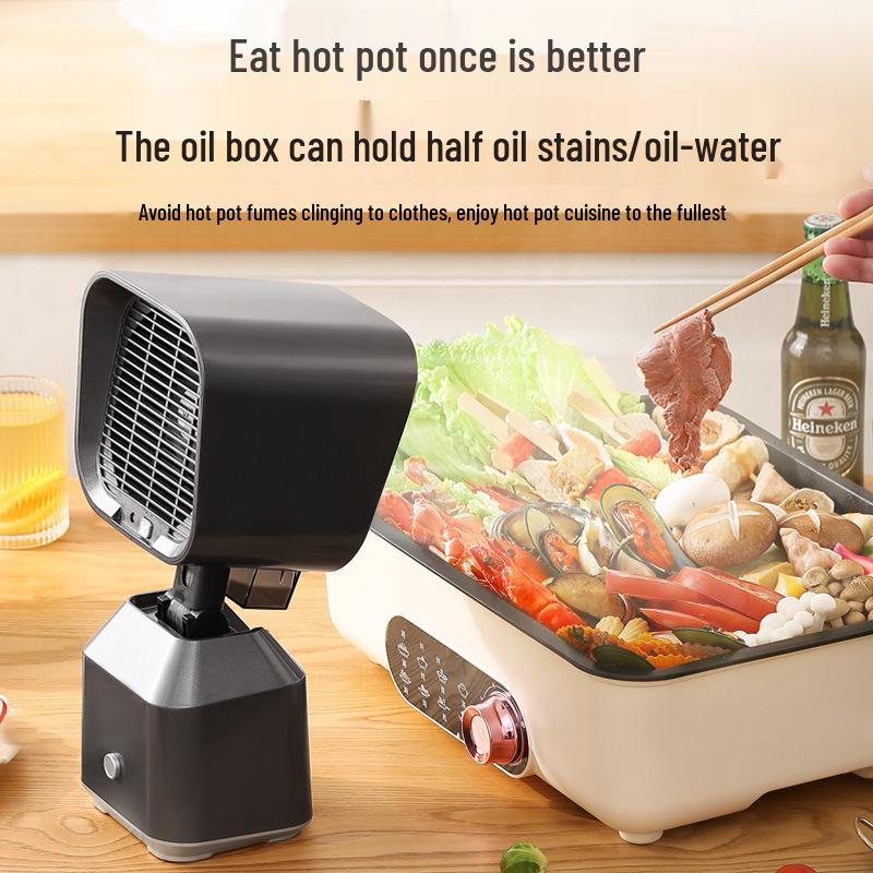 Portable Range Hood: Desktop Fume Extractor for Barbecue and Hot Pot, No Installation Needed