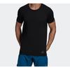 Adidas T Shirts Men's Black Crew Neck Moderate Straight Fit DW4460