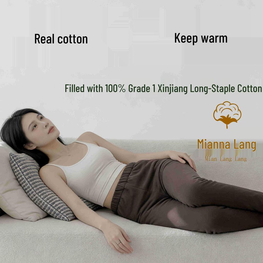 Winter Women's Hand-stitched Cotton Warm Pants - Thickened Old Cotton for Health and Comfort