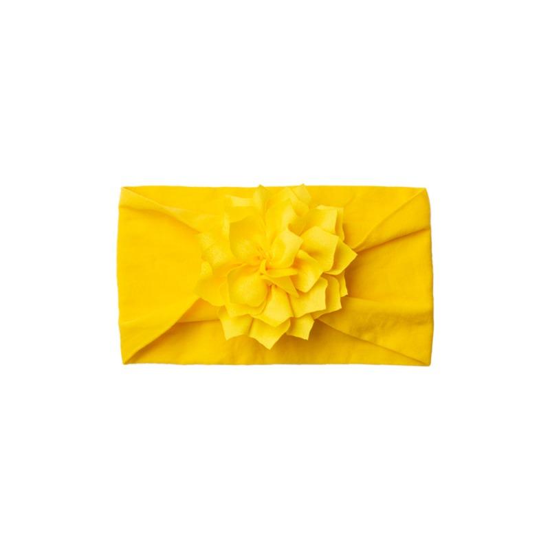 New flower soft baby headscarf, cute and comfortable solid color baby fontanelle headband, children's accessories