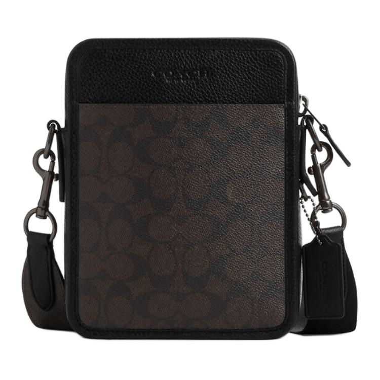 Coach CW388-QBXAM Sullivan Crossbody Walnut Brown Signature Canvas Basic Set (Bag+Dust Bag)