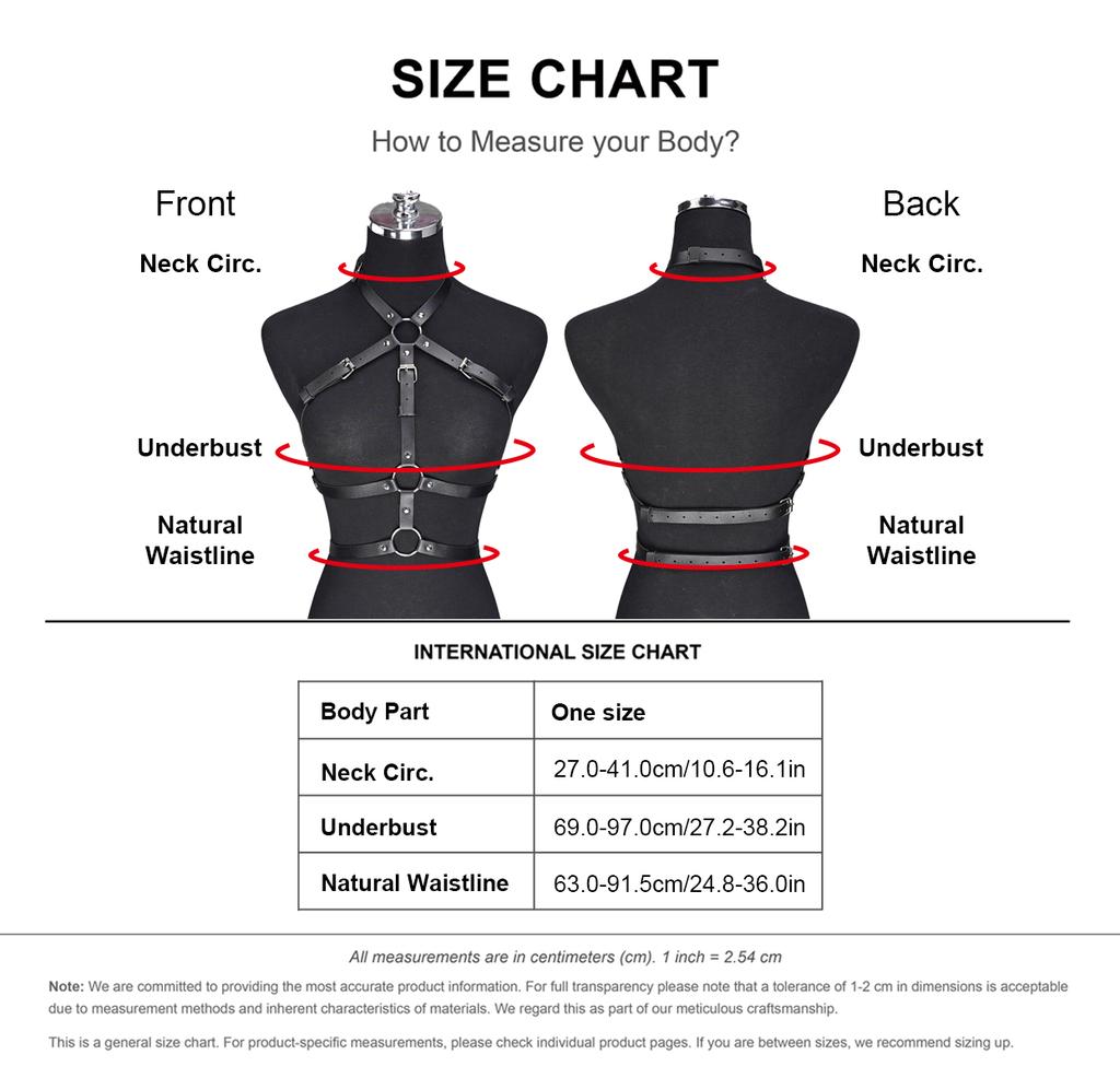 Women's Fashion Body Harness Faux Leather Adjustable Belt Punk Gothic Outfit Clubwear
