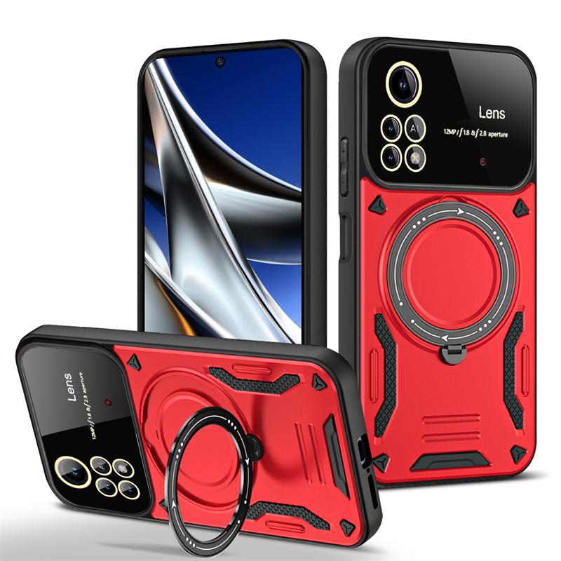 For Xiaomi Poco X4 Pro 5G Case Armor Magnetic Ring Holder Phone Case For Mi PocoPhone Pocco PocoX4 X4Pro X 4 4X Pro Back Cover