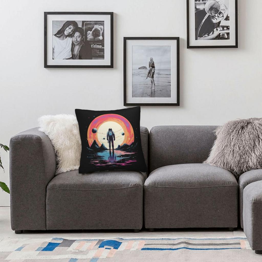 Fiction Planet Style Interstellar Travel Square Pillowcase Cushion Cover Pillow Case Throw Pillow Cover for Home Bedroom Car