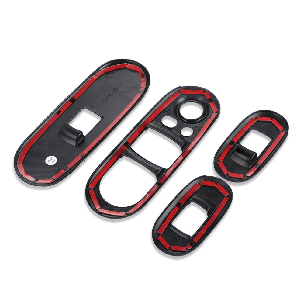 Car Window Lifter Switch Control Cober Case Shell Carbon Fiber Stickers For Mini Cooper S JCW F55 F56 Hatchback Car