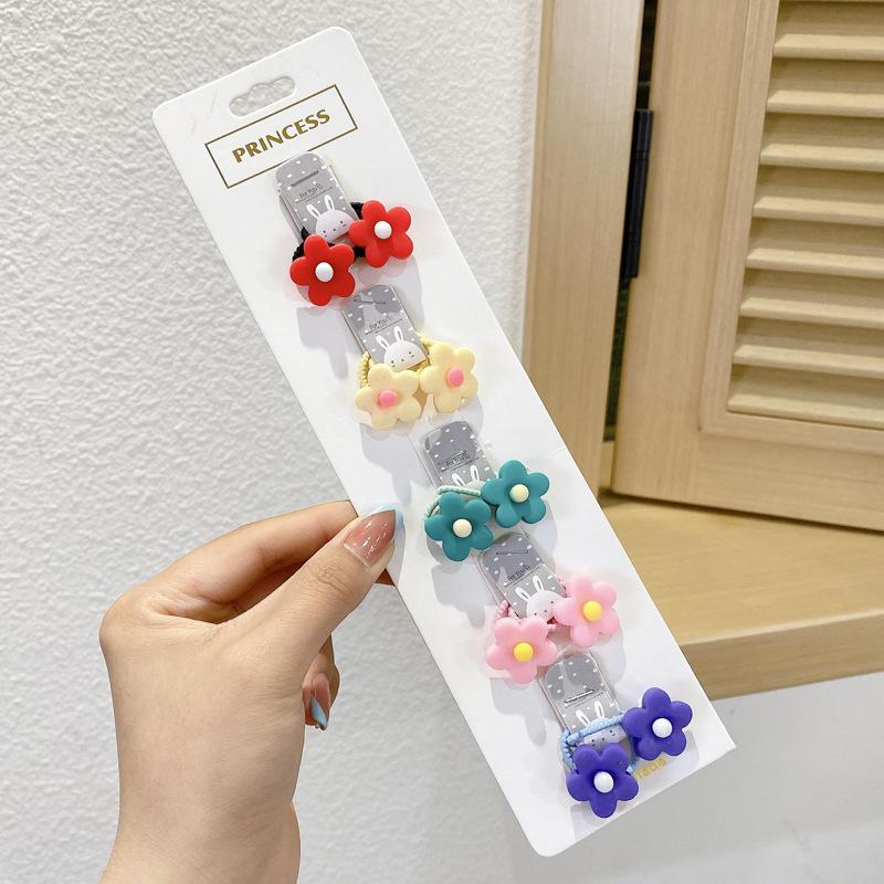 10-30PCS/Set, Cute Cartoon Animals, Hair Bands, Girls, Elastic Rubber Band, Headwear, Hair Accessories