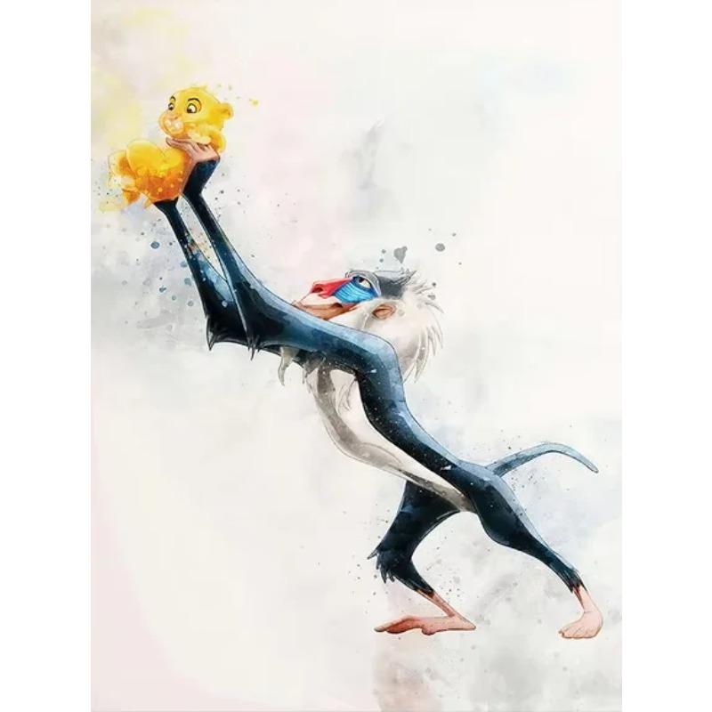 Walt Disney The Lion King Movie Poster Print Watercolor Simba Hakuna Matata Canvas Painting Wall Art Cartoon Animals Home Decor