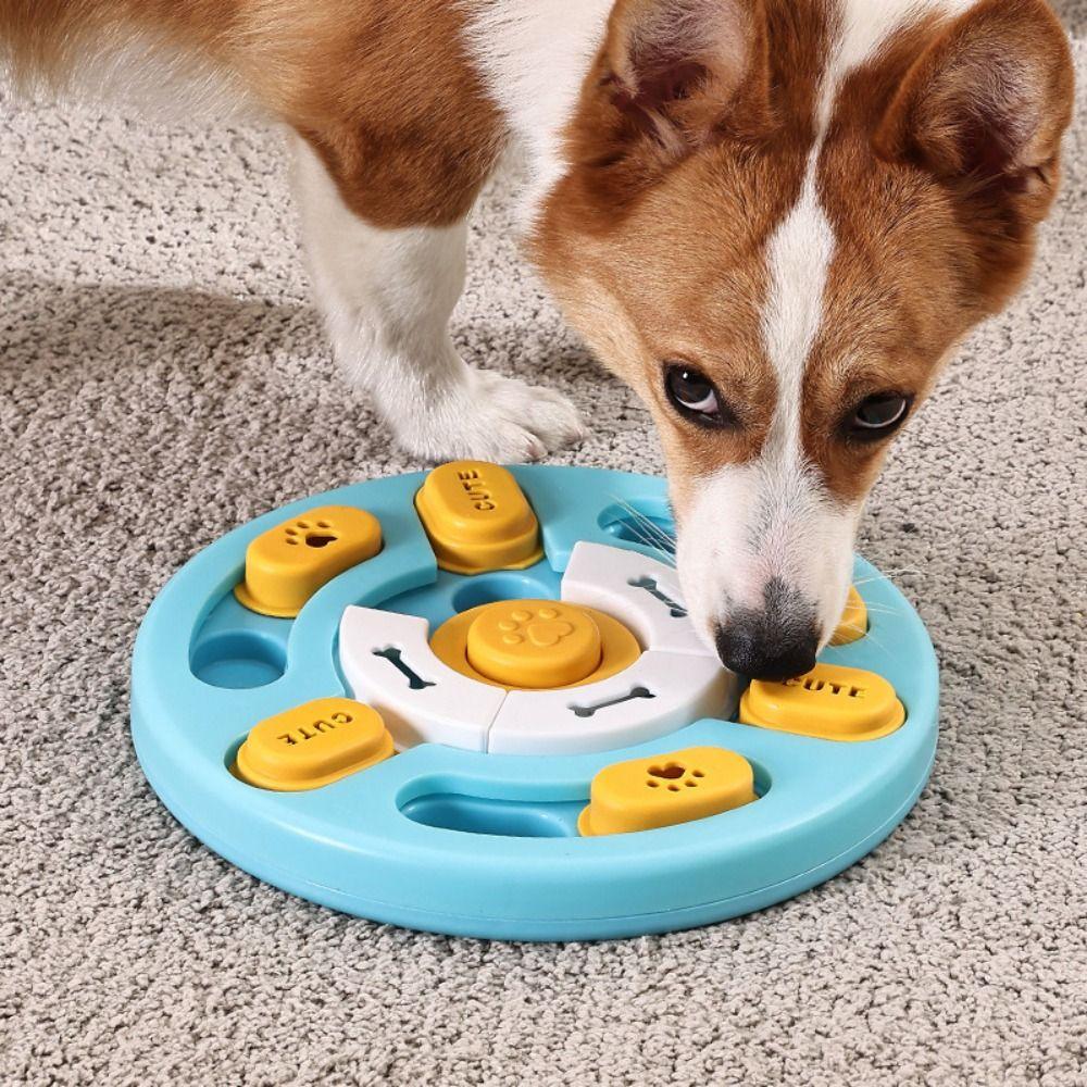 Rotating Dog Puzzle Toy Anti Choking Pet Leakage Tray Funny Pet Slow Food Bowl  Cat