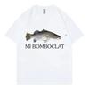 Funny Bomboclat Fish Meme T-shirt High Street Fashion Trend Y2k Short Sleeve T-shirts Men Women Harajuku Vintage Style T Shirts