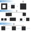 BSEED EU Standard Matte Plastic Socket Frame PC RJ45 TV ST CAT5 Double USB Wall Sockets Light Switches Parts DIY Free Combine