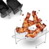 Air Fryer Rack for Dual Air Fryer Stainless Steel Food Dehydrator Rack Toast Rack Grill Air Fryer Accessories