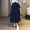ZANZEA Lässige, lockere Röcke mit elastischer Taille und einfarbigen Details für Damen