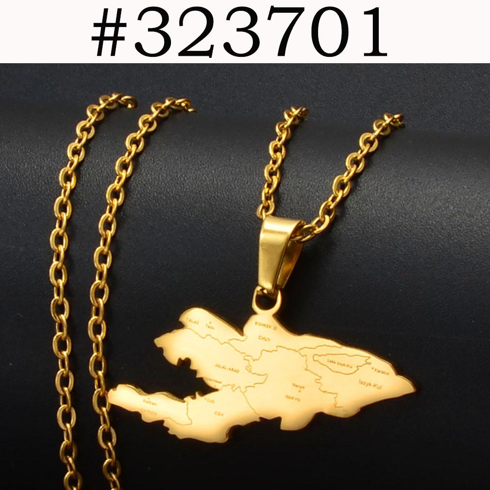 Anniyo Kyrgyz Republic Pendant Necklaces Kyrgyzstan Jewelry #323701 45cm or 17.7 Inches