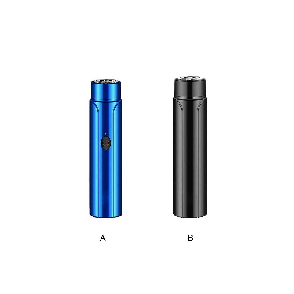 ABS Man Mini Shaver Portable Reusable Battery Powered USB Interface 360 Degree LED Home Business Travel Trimmer Clippers