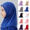 Ademende Kinder Directe Hijab Elastische Kinsteun Etnische Stijl Turban Cadeau voor Kleine Zusjes