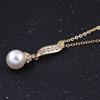 Brud Kvinnor Halsband Faux Pearl Rhinestone Charms Bröllopsörhängen Smycken Set