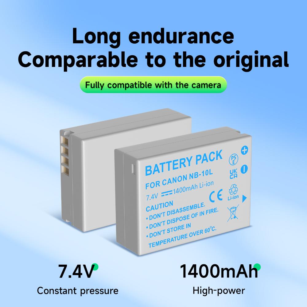 PALO 1400mAh NB-10L NB 10L Battery+Multi-Function Charger Battery Storage Box For CANON G15 G16 G1X SX40 SX50 SX60HS GX3