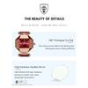 POEDAGAR Luxury Quartz Watch Elegant Fashion Red Dial Waterproof Ladies Leather Watches Women High Quality