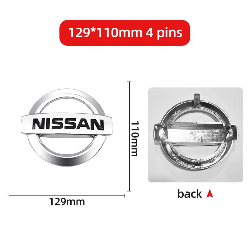 3D ABS Car Front Emblem Rear Trunk Badge Steering Wheel Sticker For Nissan Qashqai Tiida Kicks Versa Leaf Sentra Altima X-trail