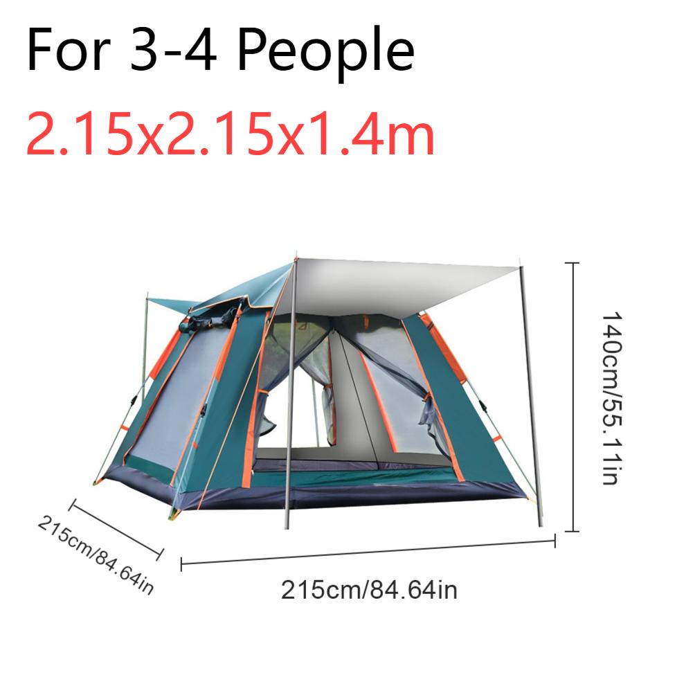 2.4m Shower Tent With Canopy Waterproof Camping Tent Outdoor Travel Camping Supplies Portable Beach Shower Tent 3-4/4-6 People