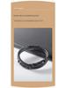Men's Woven Leather & Titanium Steel Bracelet with Magnetic Buckle