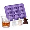 Food Grade Silicone Ice Tray Halloween Cube Tray Witch Ghost Pumpkin Bat Mold
