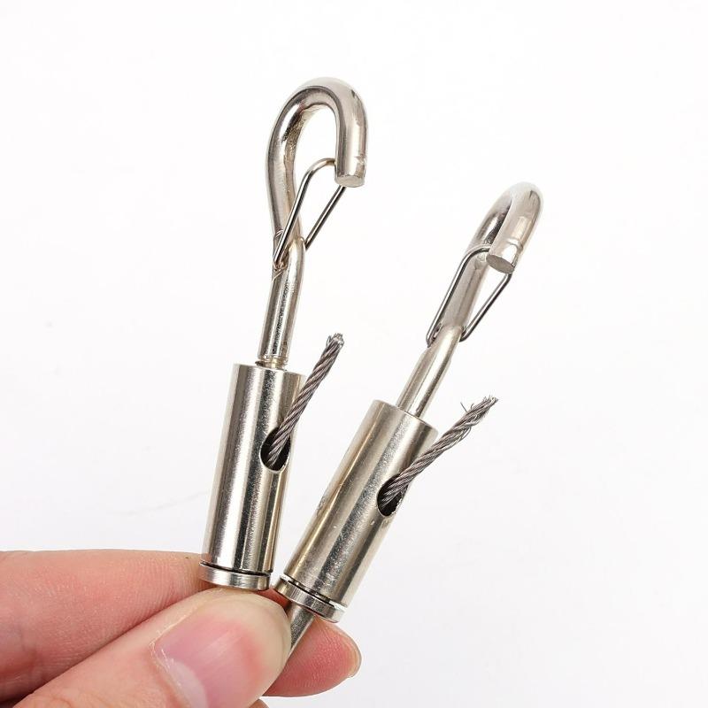 Câbles en Acier Inoxydable Cordelette à Tirer Automatique Réglable DIY pour Pêche Levage Câble Tentes Carrées Accrochage Vêtements Quincaillerie