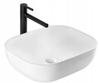 Belinda Slim White Rectangular Ceramic Countertop Washbasin