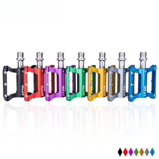 1Pair Universal Colorful Bike Pedals Aluminum Alloy Bicycle Flat Platform for Folding Mountain Road Bikes