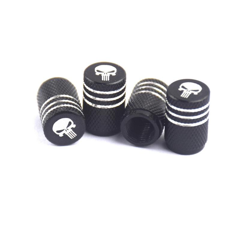 Aluminum Alloy Valve Stem Tire Valve Cap Laser Car Logo Unique Car Tire Decoration Screw-on Small Accessories