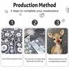 Frameless Pearl Painting Kit Cute Reindeer Aesthetic Wall Art DIY Sparkling Bead Canvas Room Decor Creative Craft