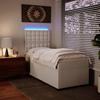 Vidaxl Continental Bed with Mattress, White, Faux Leather 90X200 Cm
