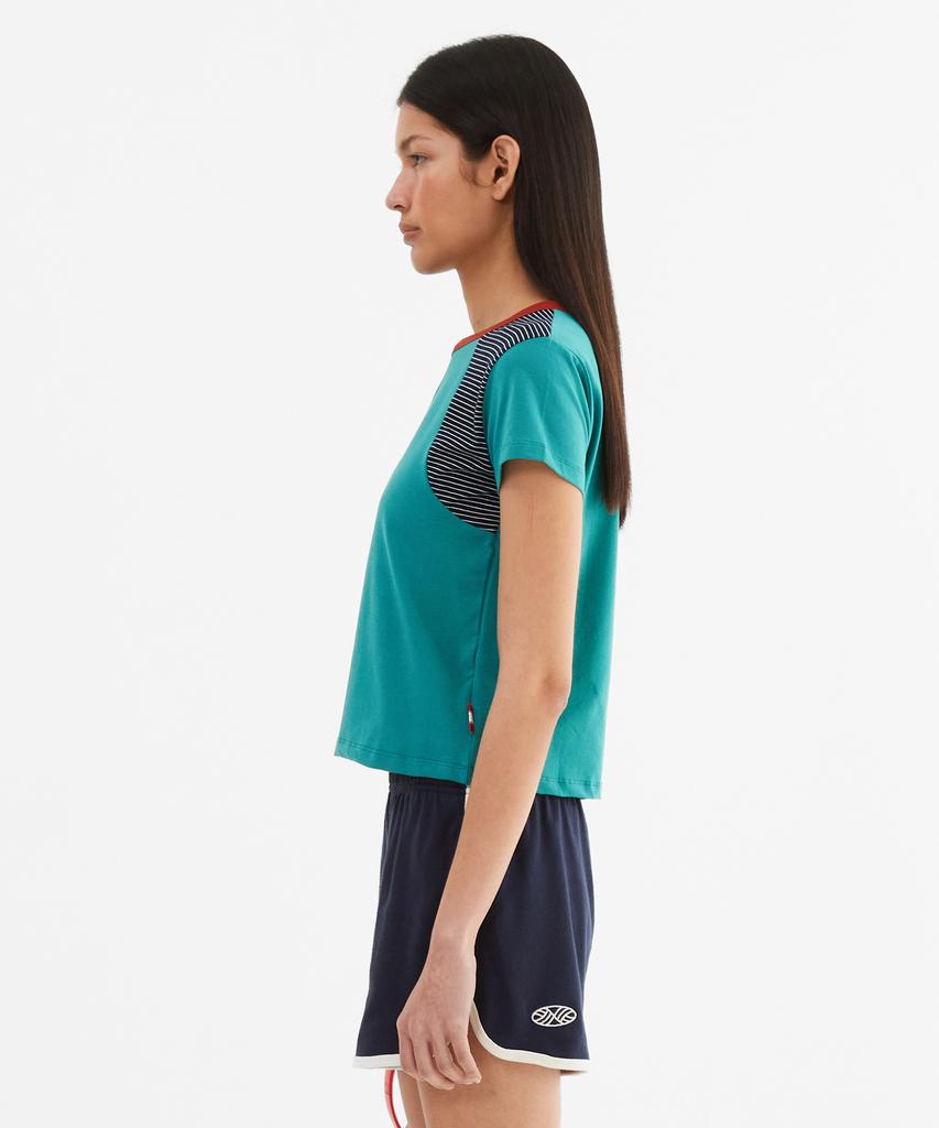 Minasu Mns Raglan Stripe T Shirt_Mint