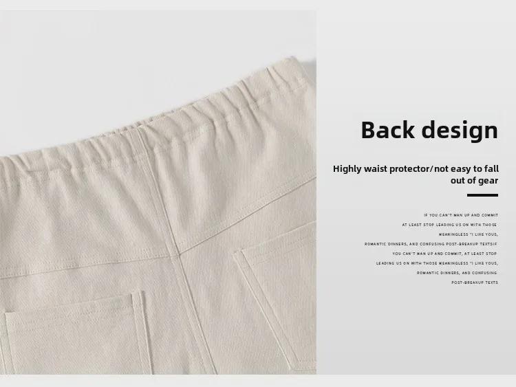 Blugi albi ocazional de maternitate - Suport pentru burtă de toamnă și jambiere largi pentru mămici