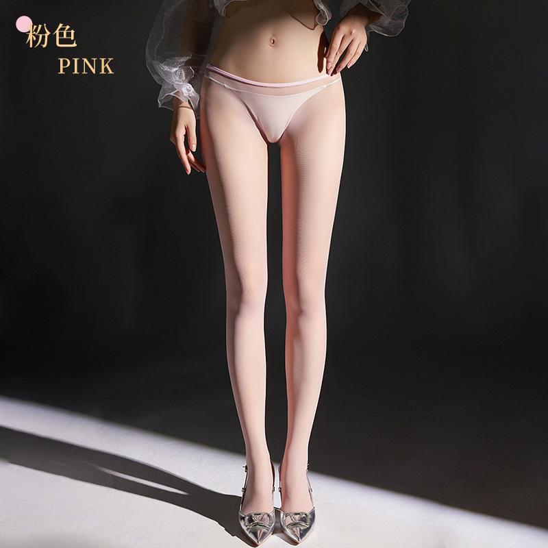 8mm Minimalist Narrow Edge Deep Crotch Seamless Stockings Full Body Transparent Velvet 360 Degree Seamless High Elastic Pantyhos