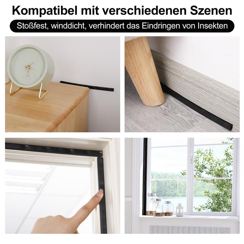 6M/Roll Door Bottom Seal Strip Weather Strip Under TPE Door Draft Stopper Thicker Anti-Cold Gap Blocker Sealing Weather Strip