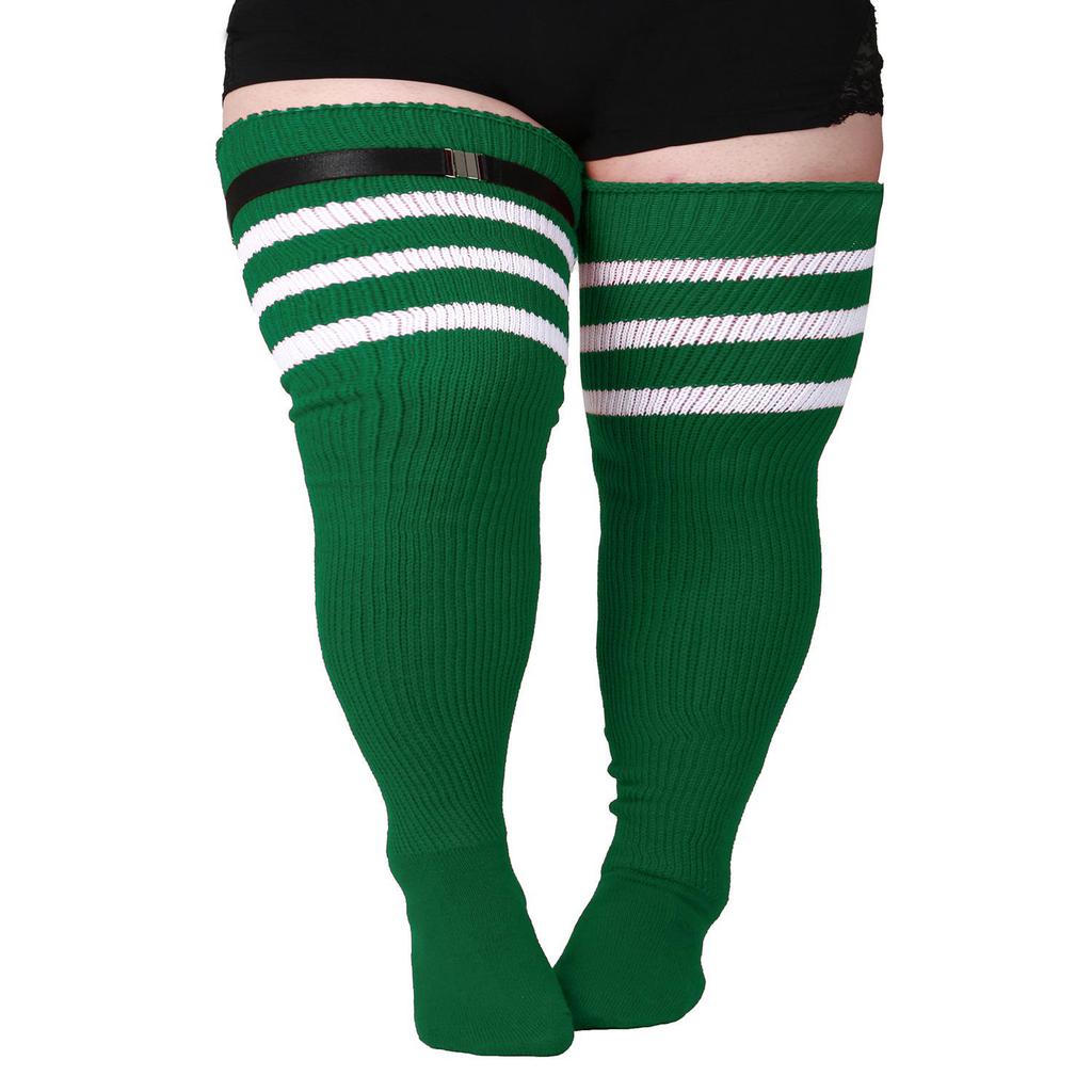 Plus Size Women's Compression Knee-High Socks - Extra Thick Over-the-Knee for Autumn/Winter