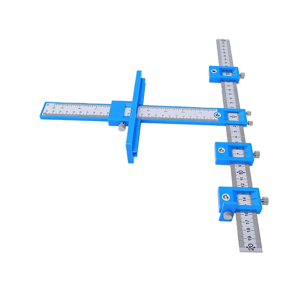 Cabinet Hardware Jig Cabinet Handle Jig Cabinet Hardware Template Tool Punch Locator Drill Guide for Handle Knob Blue