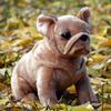 L28Xh24Cm Realistic French Bulldog Plush Toy Adorable Dog Plush In An Ultra Pp Cotton Cute Crouching Pose Brown Birthday Gift