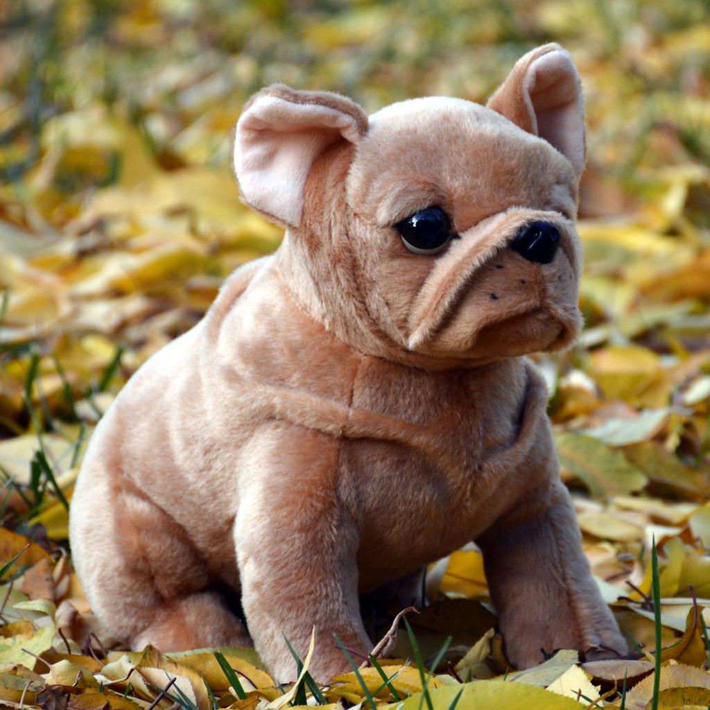 L28Xh24Cm Realistic French Bulldog Plush Toy Adorable Dog Plush In An Ultra Pp Cotton Cute Crouching Pose Brown Birthday Gift
