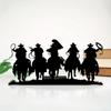 1pc Western Cowboy Desktop Decorations Desktop Metal Artwork Bookends Decorations Christmas Halloween Decorations