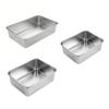 Cats Litter Pans Stainless Steel Rabbits Litter Box Easy Cleaning No Lid No Residues Easy Cleaning Smooth Surfaces
