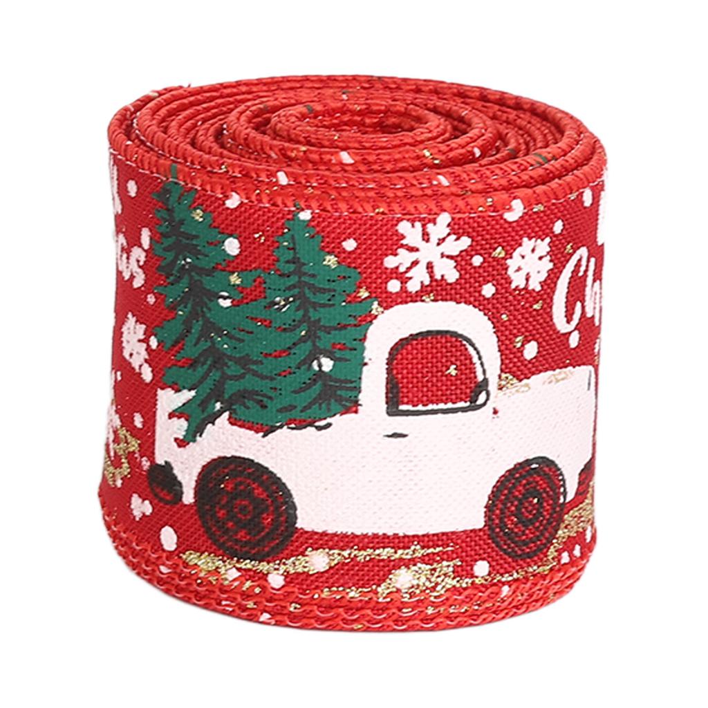 3 Rolls Christmas Wired Edge Ribbon Multi Color Flexible Decorative Christmas Ribbon for Bows DIY