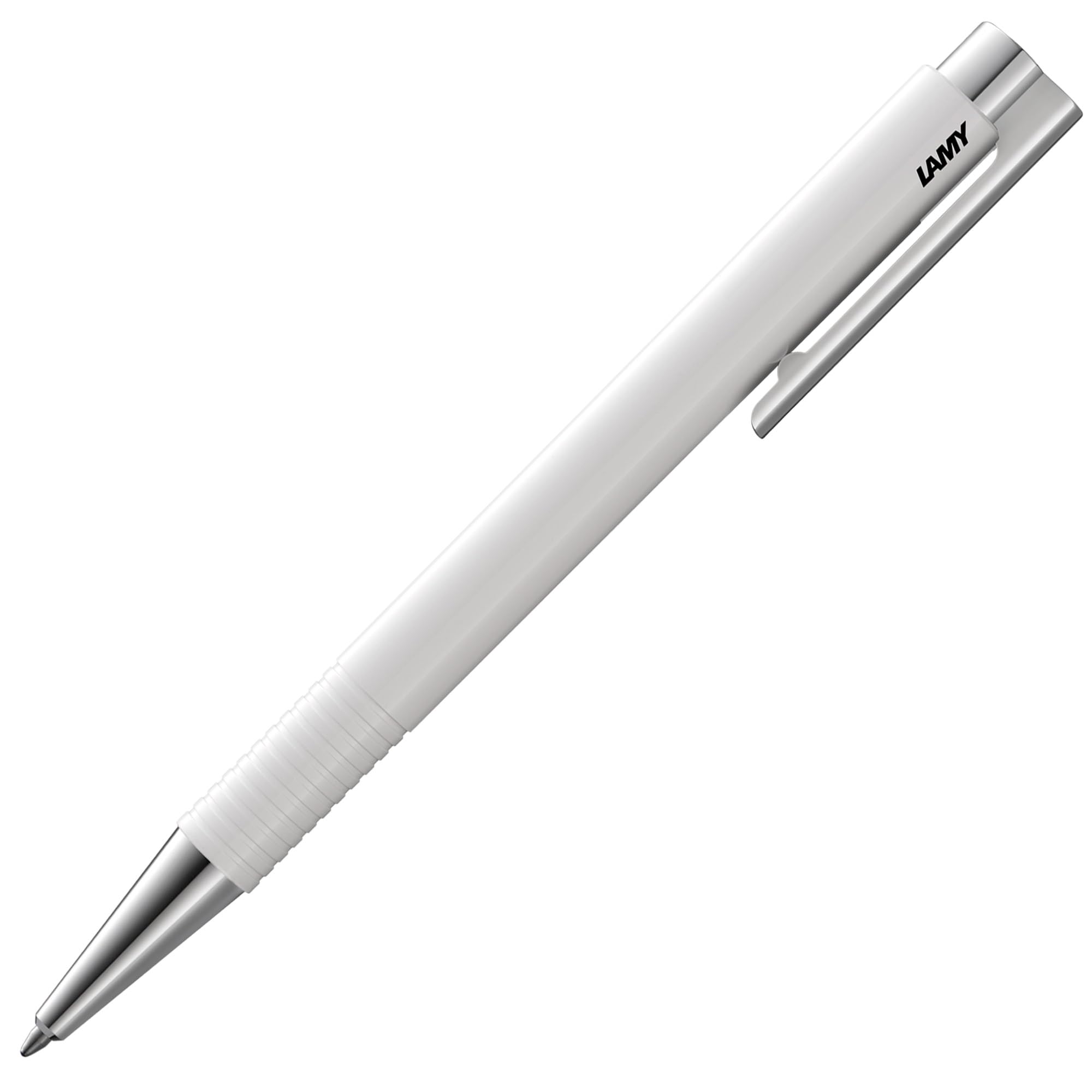 

LAMY logo white ballpoint pen in an elegant and sturdy plastic case Line width M Includes a LAMY M 16 M+ - - high-capacity refill, (black) белый