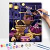Disney Ratatouille Digital Oil Painting Diy Coloring Handpainted Filling Home Decoration Gift, Cartoon Mouse Paris Food Wall Art Decor